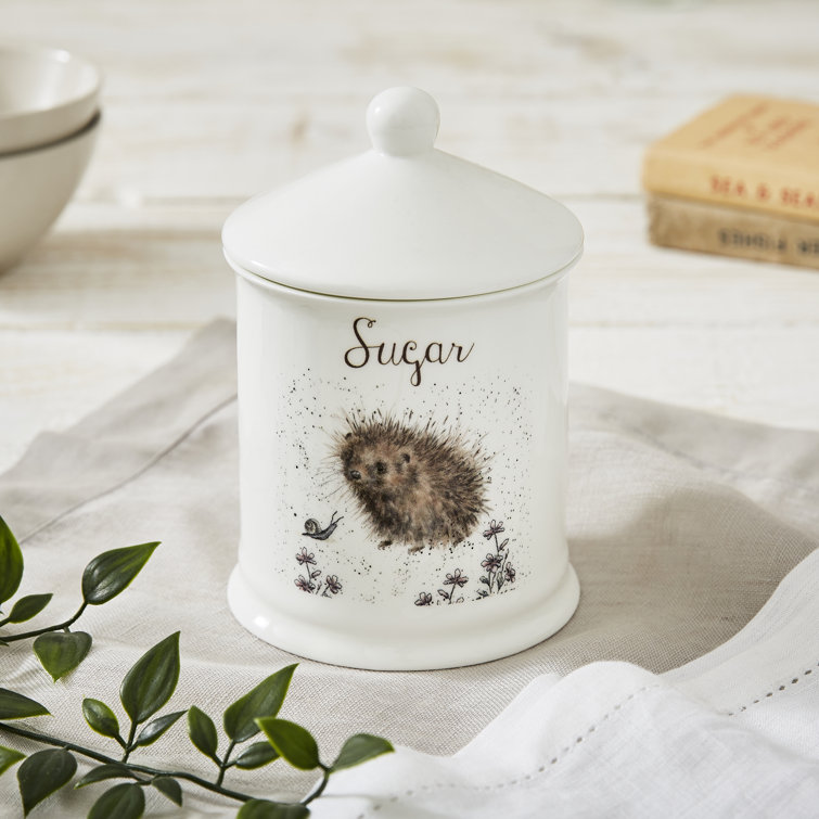 Royal Worcester Wrendale Designs Hedgehog Sugar Canister - Fine Bone China, 14.5cm Tall